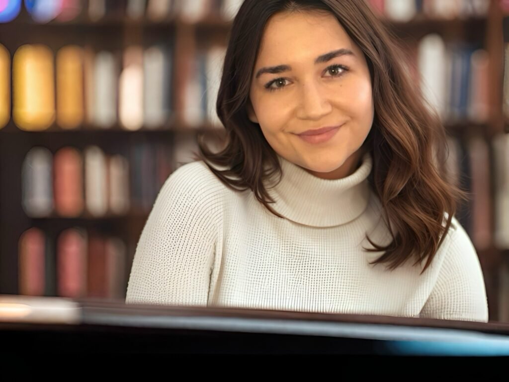 a female Romanian online language tutor