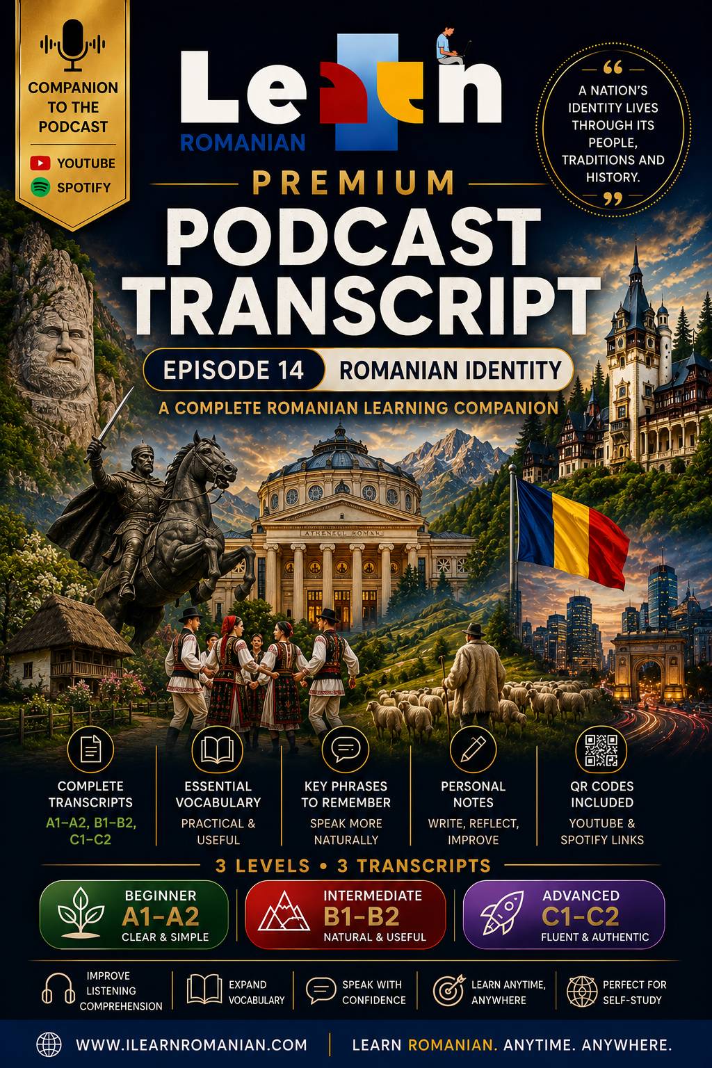 PREMIUM PODCAST WORKBOOK - EPISODE 14: ROMANIAN IDENTITY