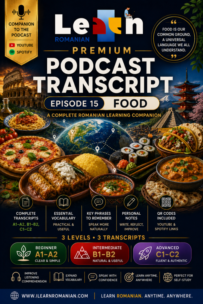 PREMIUM PODCAST WORKBOOK - EPISODE 15: FOOD