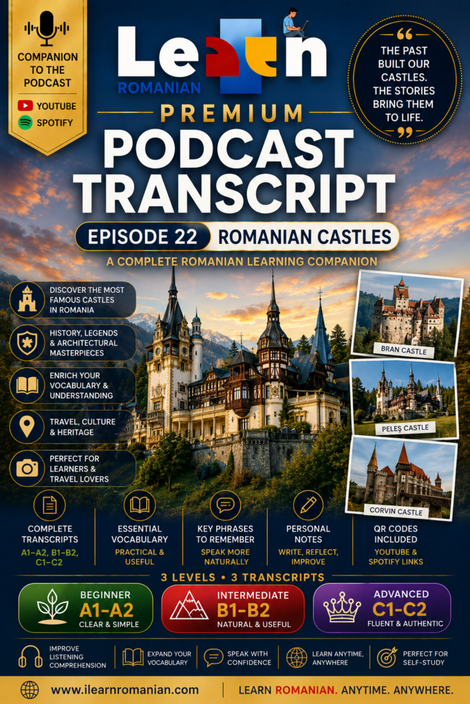 PREMIUM PODCAST WORKBOOK - EPISODE 22: ROMANIAN CASTLES