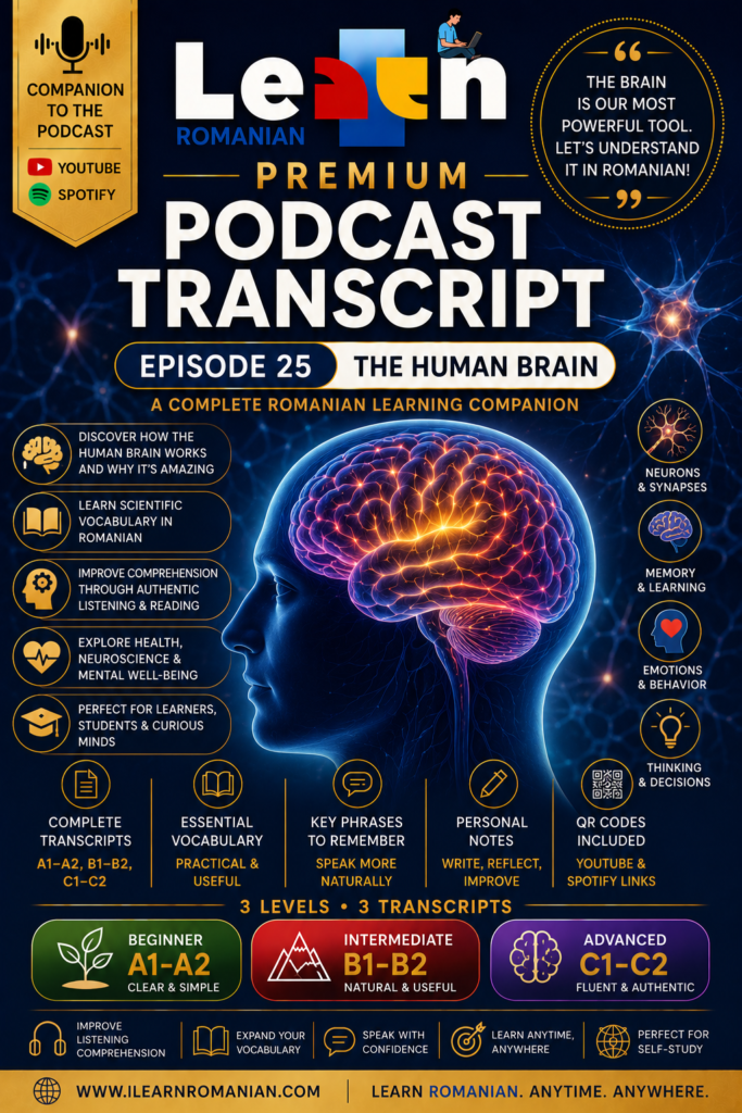 PREMIUM PODCAST WORKBOOK - EPISODE 25: THE HUMAN BRAIN