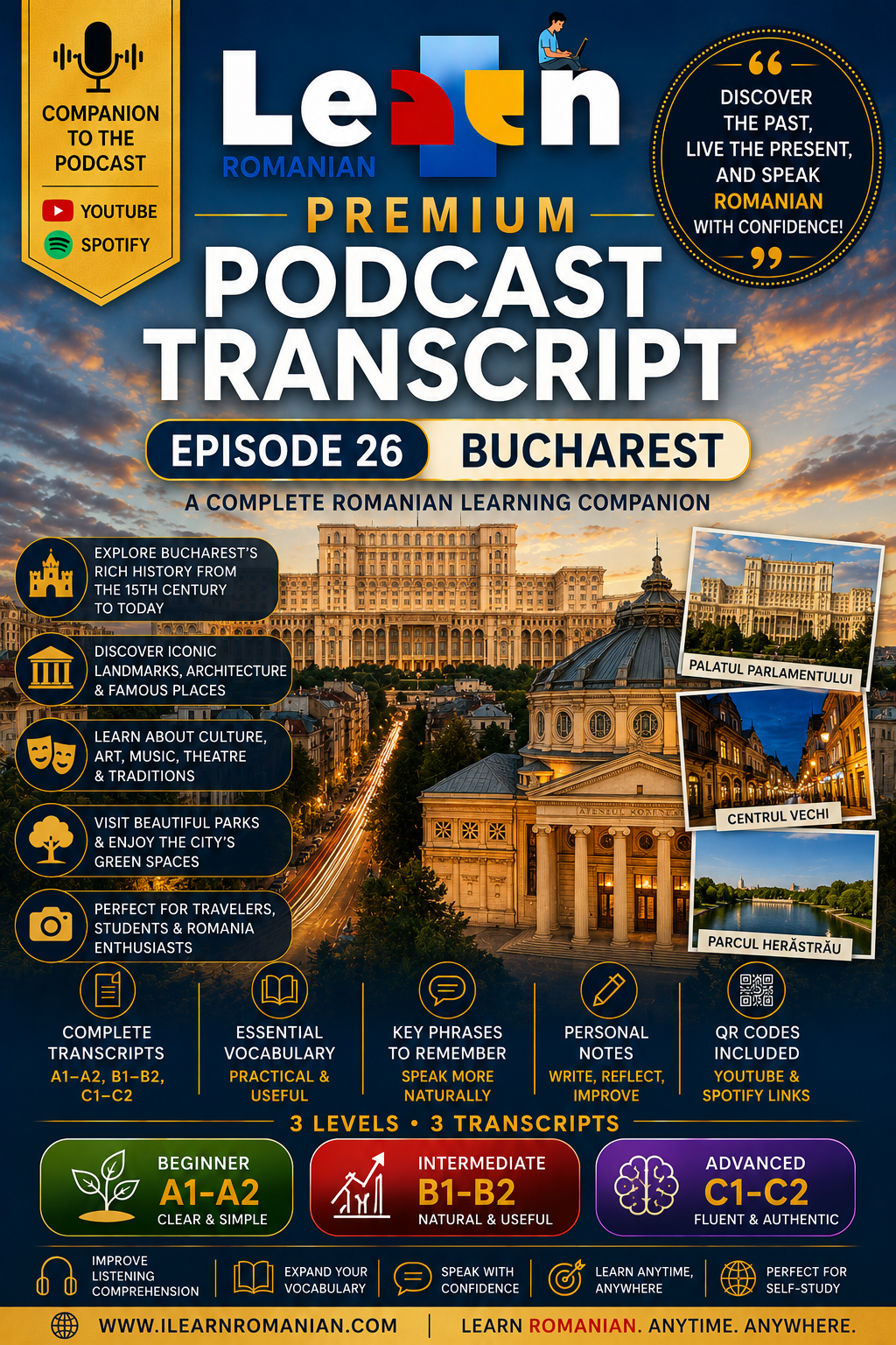 PREMIUM PODCAST WORKBOOK - EPISODE 26: BUCHAREST