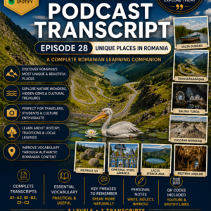 PREMIUM PODCAST WORKBOOK - EPISODE 28: UNIQUE PLACES IN ROMANIA