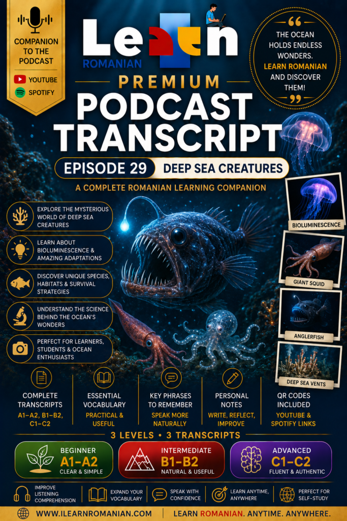 PREMIUM PODCAST WORKBOOK - EPISODE 29: DEEP SEA CREATURES