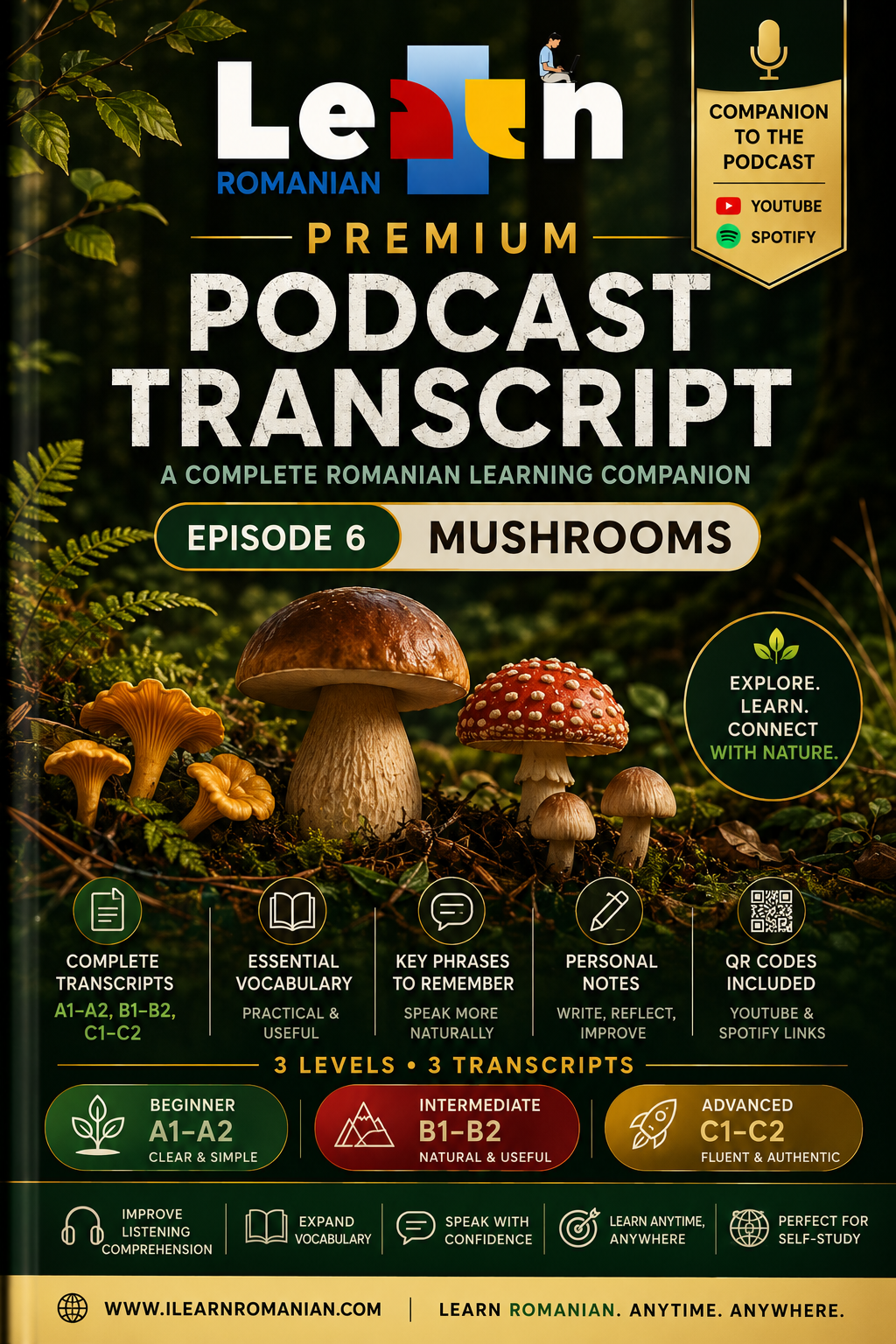 PREMIUM PODCAST WORKBOOK – EPISODE 6: MUSHROOMS