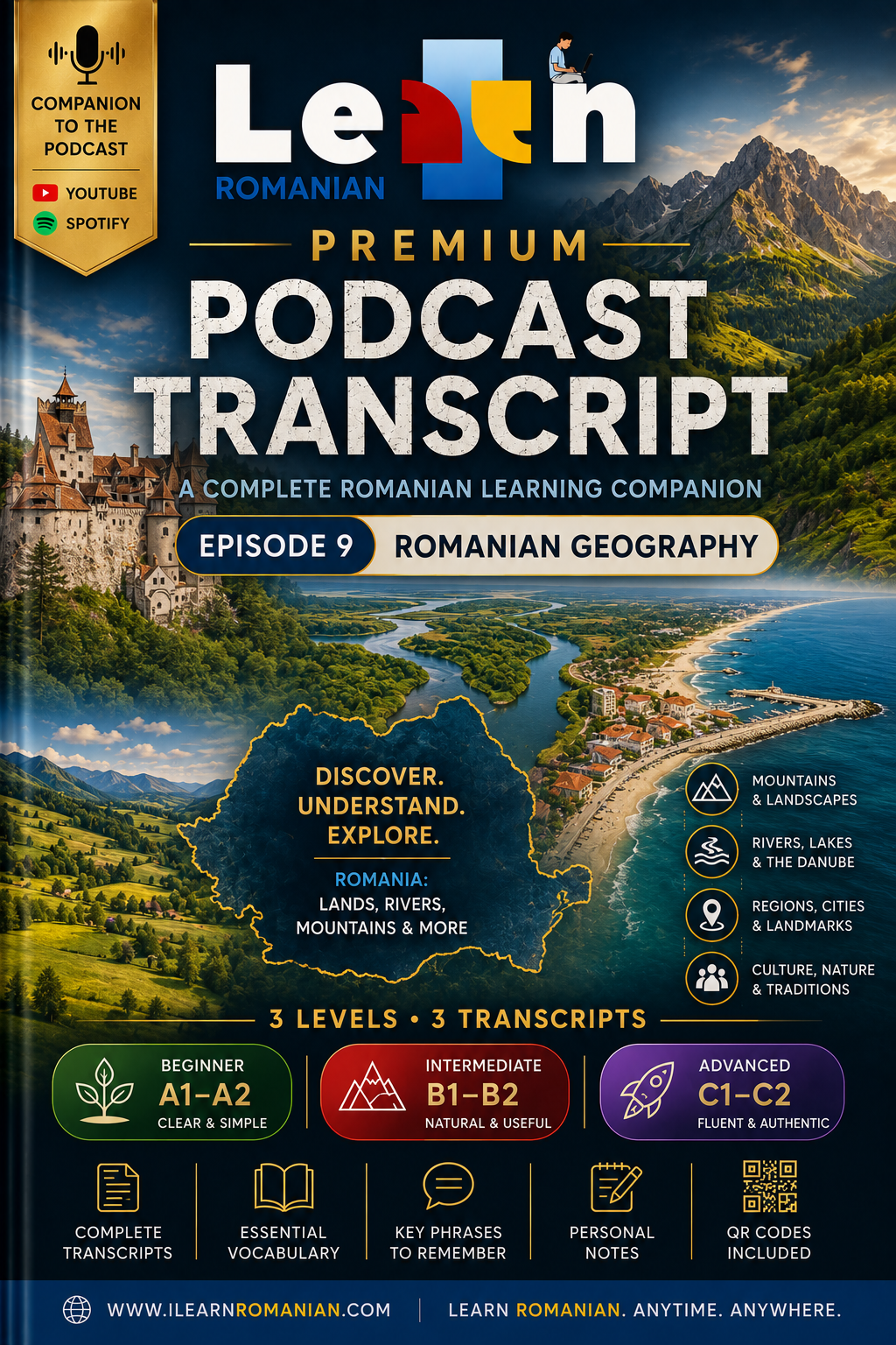 PREMIUM PODCAST WORKBOOK - EPISODE 9: ROMANIAN GEOGRAPHY